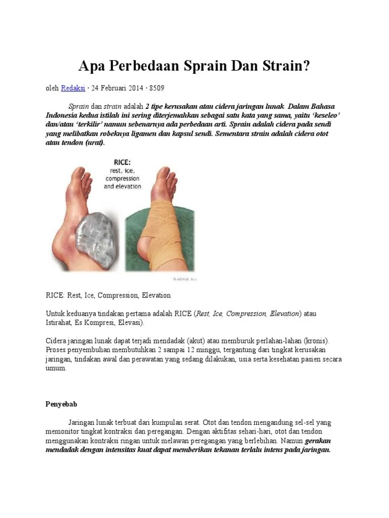Sprain Dan Strain | PDF