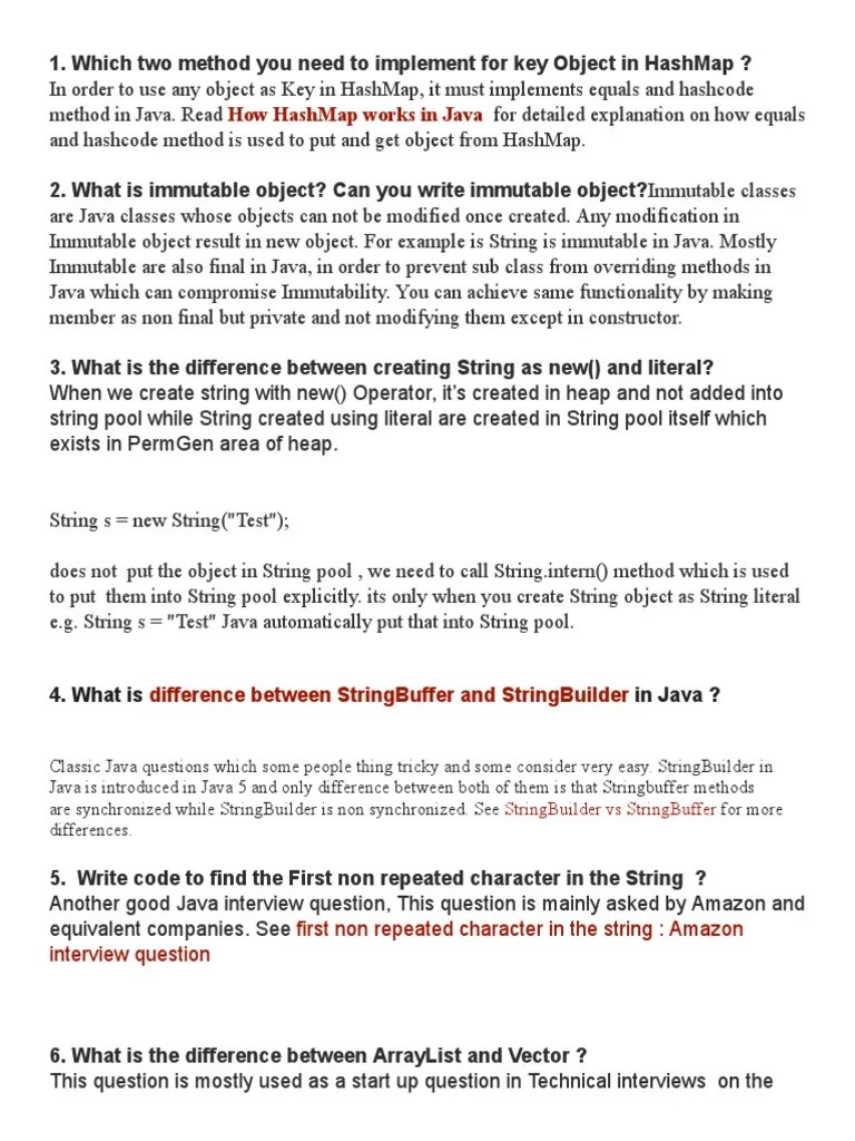 Top 25 Most Frequently Asked Interview Core Java Interview Questions ...