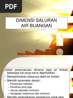 13 Dimensi Saluran Air Buangan | PDF