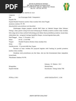 Contoh surat rasmi permohonan studi banding contoh surat lamaran kerja contoh surat lamaran contoh surat pernyataan contoh surat resign contoh surat . Surat Pengajuan Ijin Studi Banding Pdf