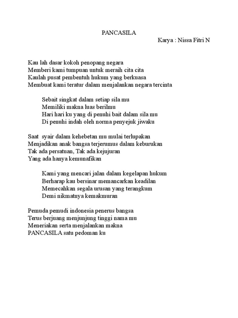 Kumpulan puisi untuk ucapan memperingati hari kesaktian pancasila 1 oktober 2021, cocok untuk tugas sekolah/kuliah dan ispirasi lomba . Puisi Pdf