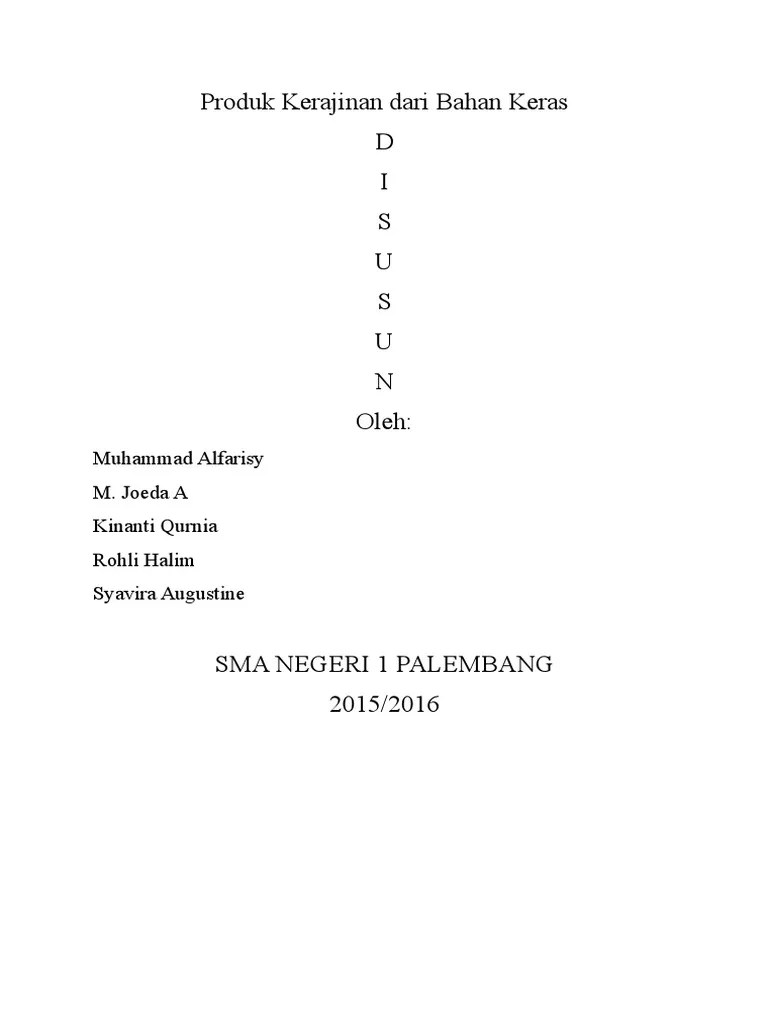 Produk Kerajinan Dari Bahan Keras | PDF