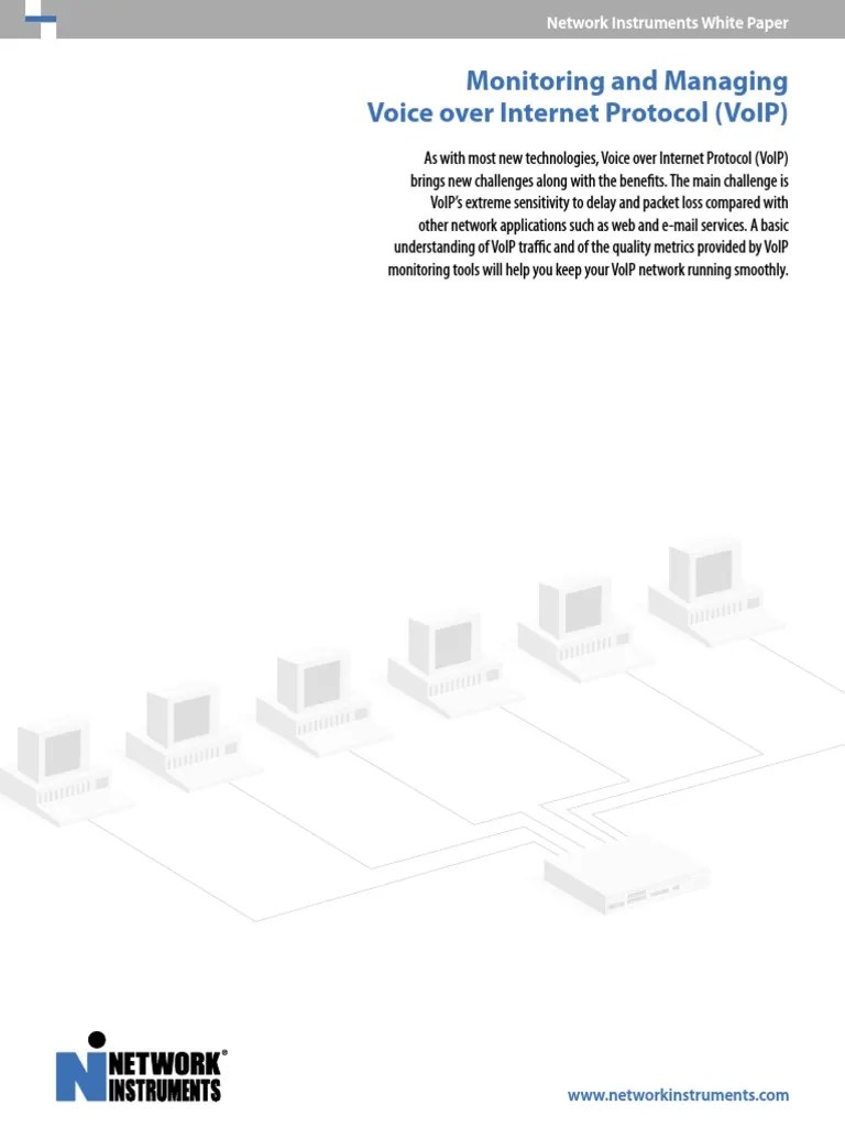 Monitoring And Managing Voice Over Internet Protocol (Voip) | PDF | Voice Over Ip | Computer Network
