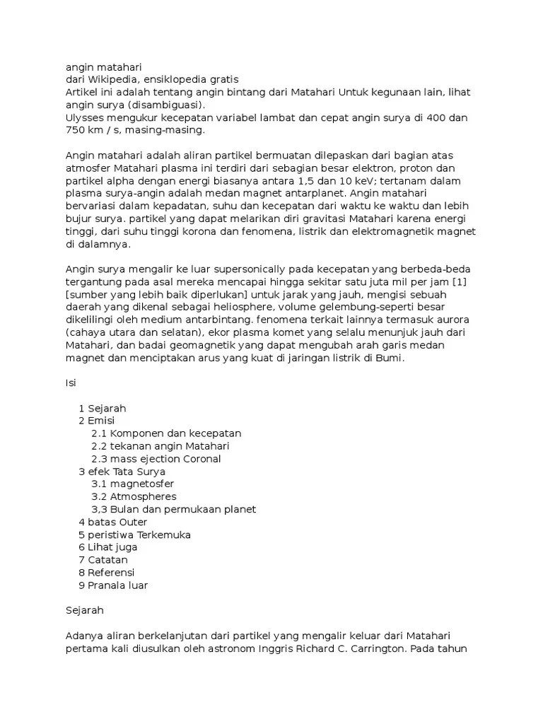 Angin Matahari | PDF