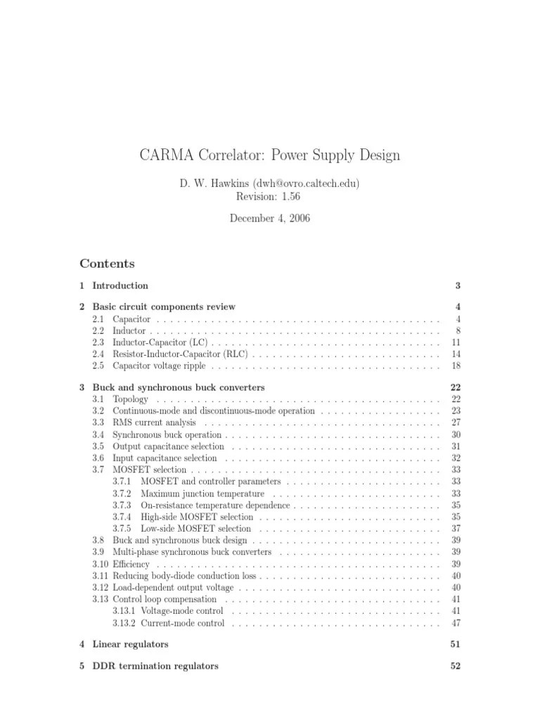 $ Power Supply Design | PDF | Capacitor | Electrical Network