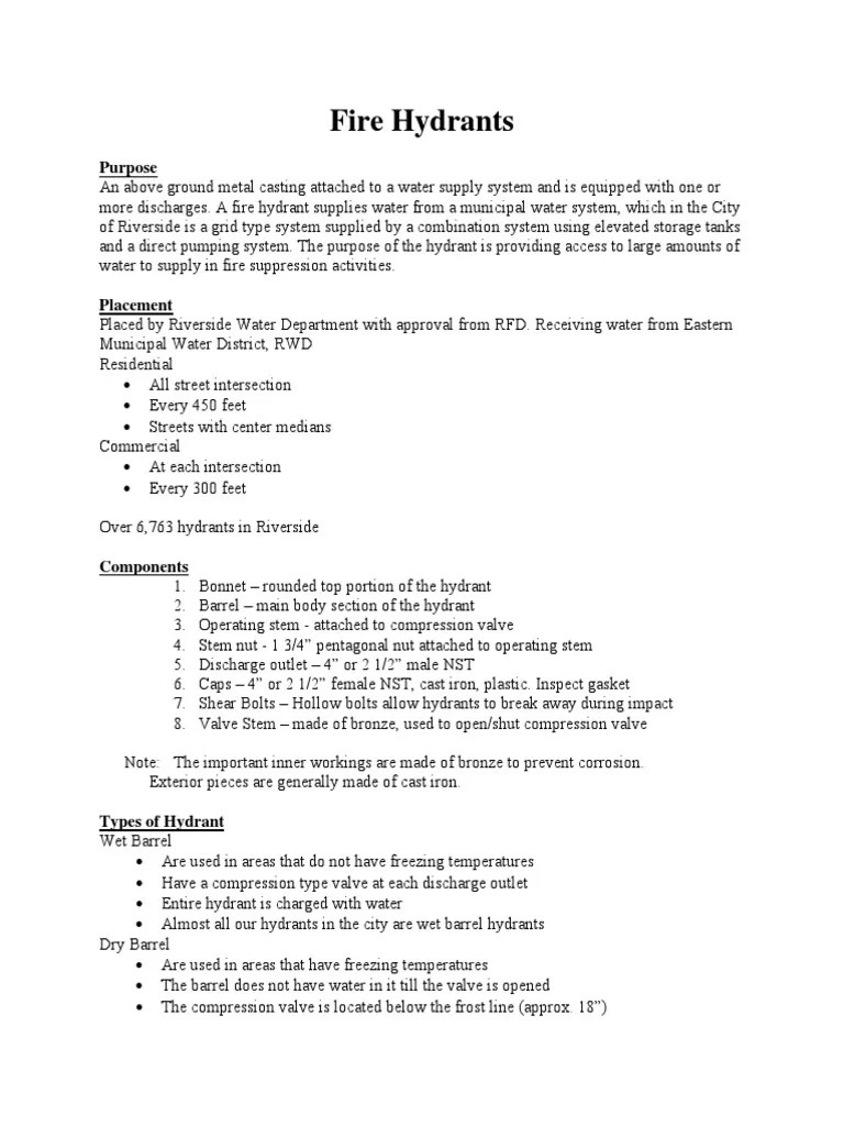 Fire Hydrants | PDF | Hydraulic Engineering | Hydrology