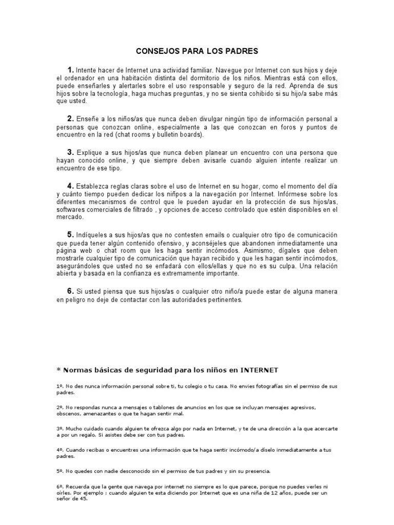 Guia Padres Internet | PDF | Chat En Linea | Internet