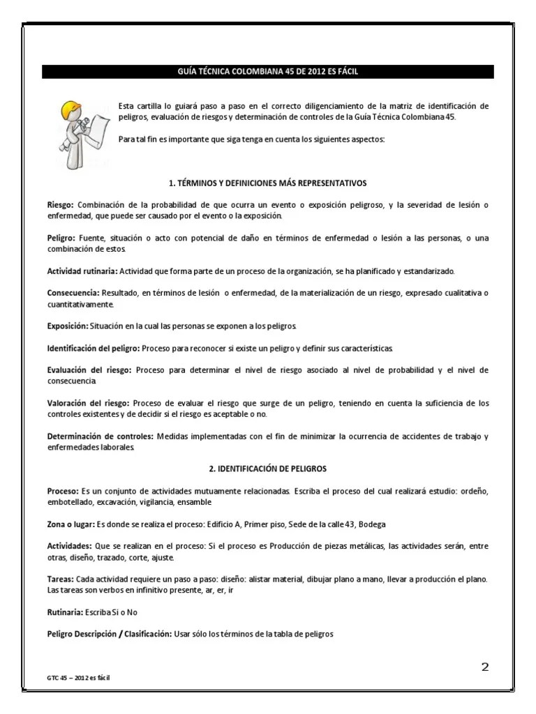 GTC 45 - 2012 Es Mas Facil.pdf | Risk | Metals