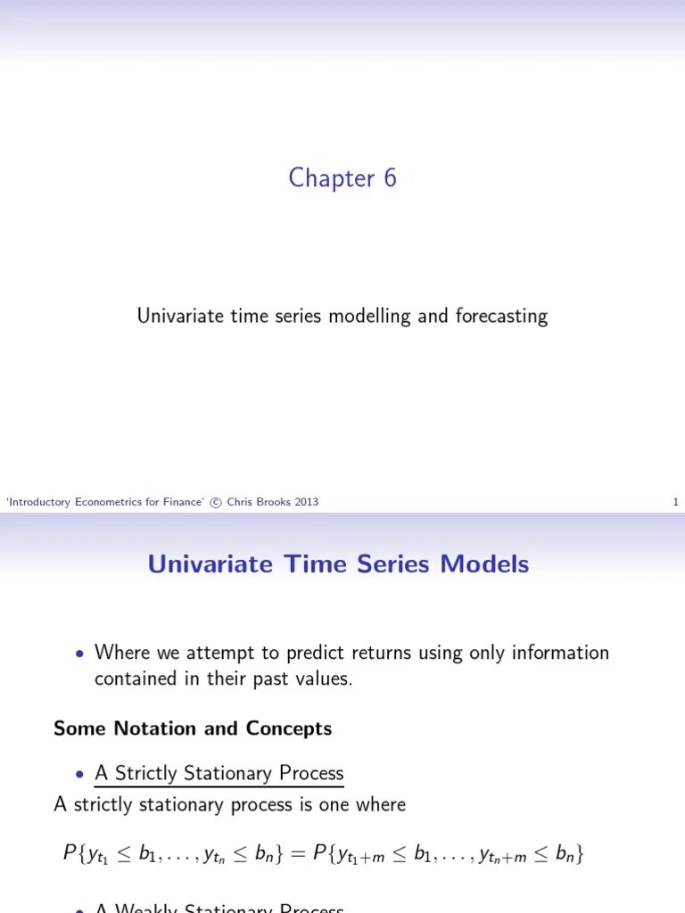 Univariate Time Series Modelling And Forecasting | PDF | Stationary Process | Autoregressive Model