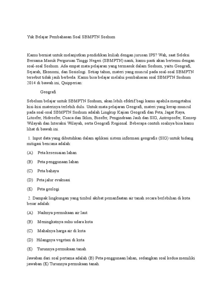 Contoh Soal Sbmptn Bagian Ipc Campuran Saintek Soshum Info Snmptn Dan Sbmptn Matematika Dasar Belajar Psikologi 