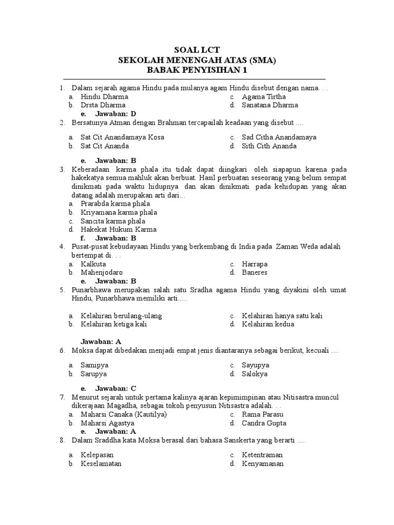 Hipotesis yang meyatakan bahwa penyebaran agama hindu ke . Kumpulan Soal Penyisihan 2 Pdf