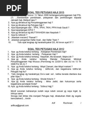 Download Soal Tes Petugas Haji 2019 Jawabanku Id Soal Tes Petugas Haji 2017.