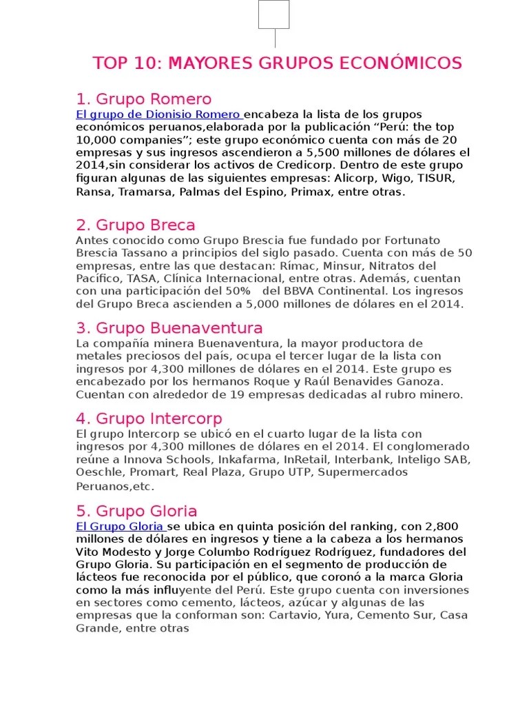 Grupos Economicos