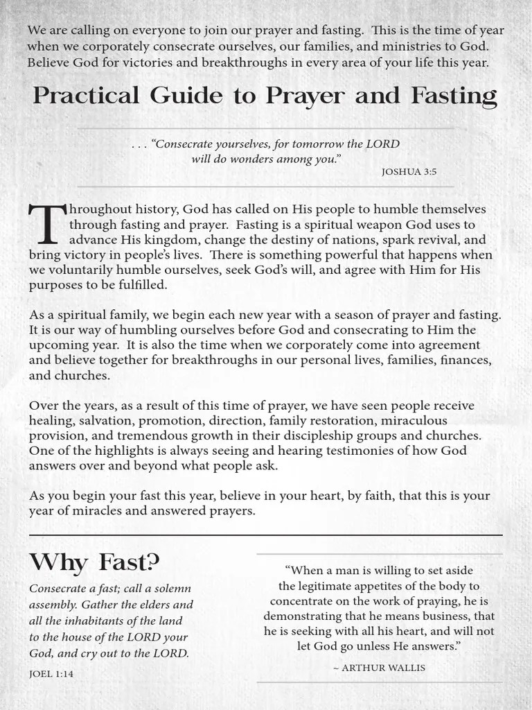 Prayer & Fasting (English Manual) | PDF | Fasting | Glory (Religion)