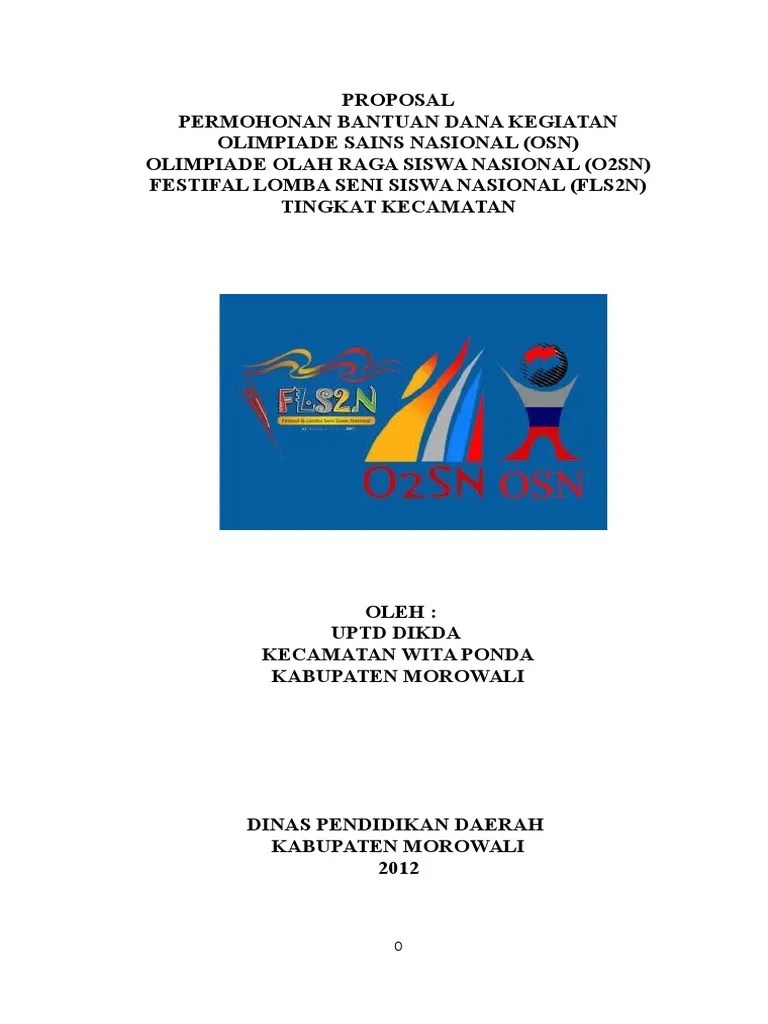 Sejak 1996 telah melakukan 9 kegiatan membawa sastra ke sekolah,. Proposal Osn Dan O2sn Pdf