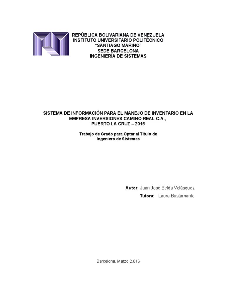 Tesis Ingenieria De Sistemas | PDF | Sistema De Informacion | Información