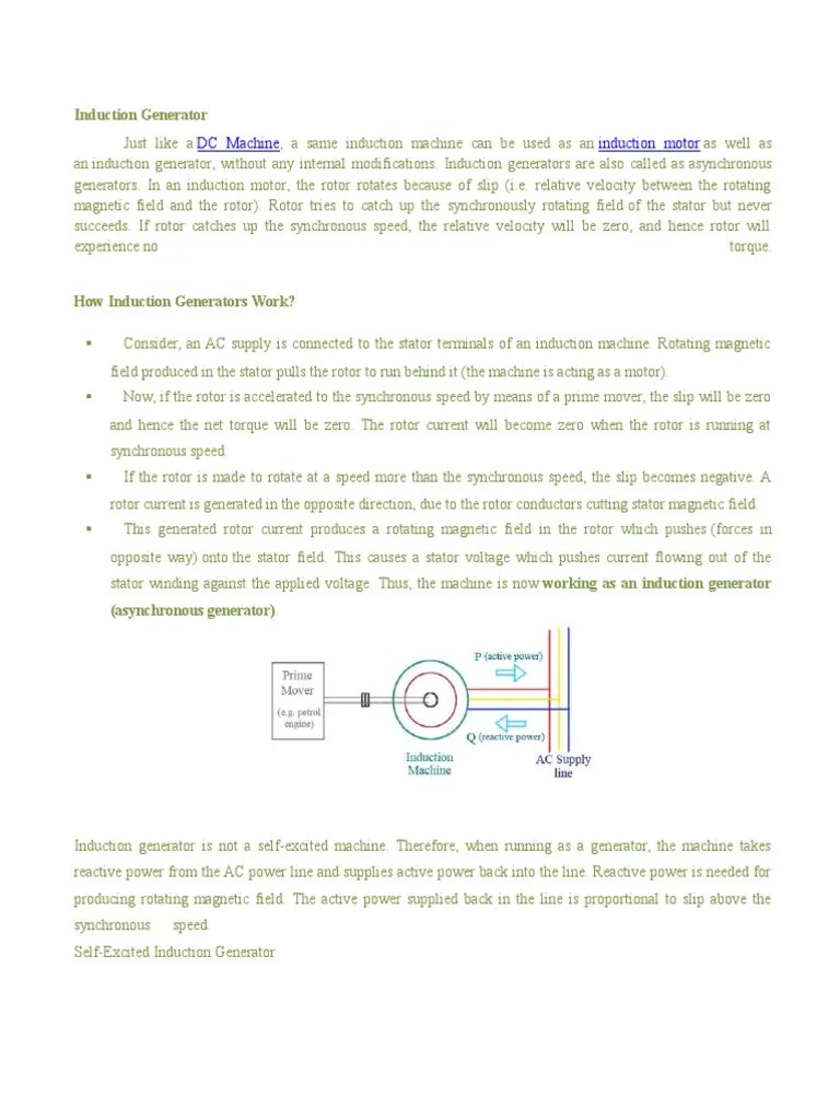 Induction Generator Doc Electromagnetic Induction Engines
