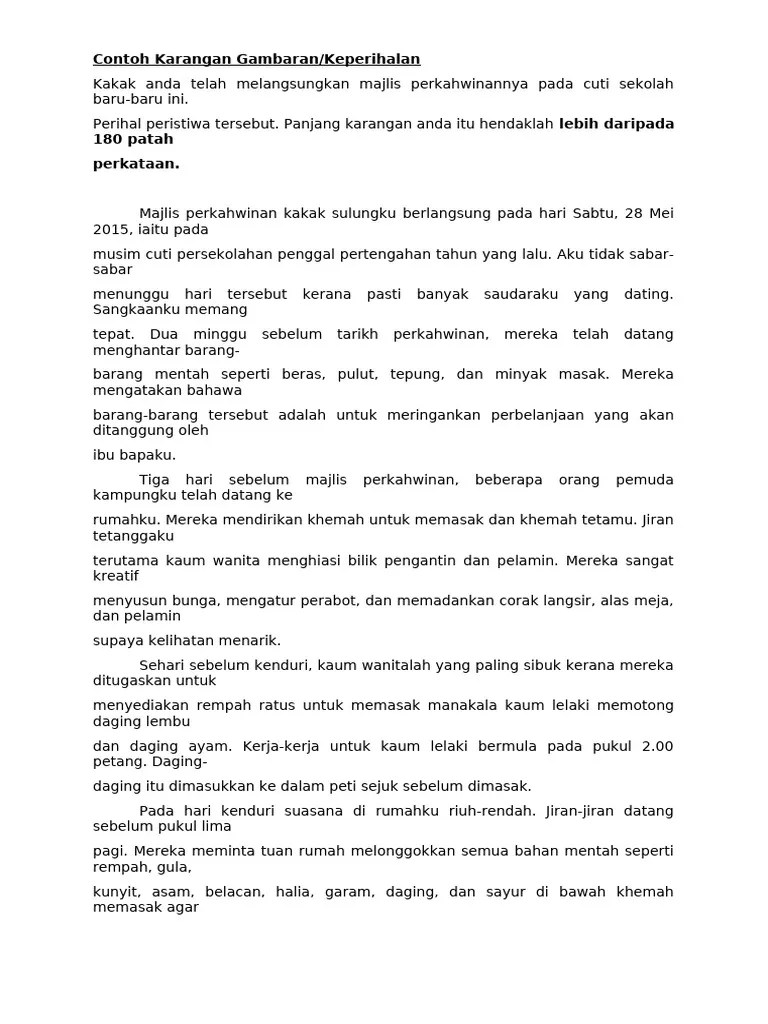 Contextual translation of semasa di kampung into . Contoh Karangan Gambaran Pdf