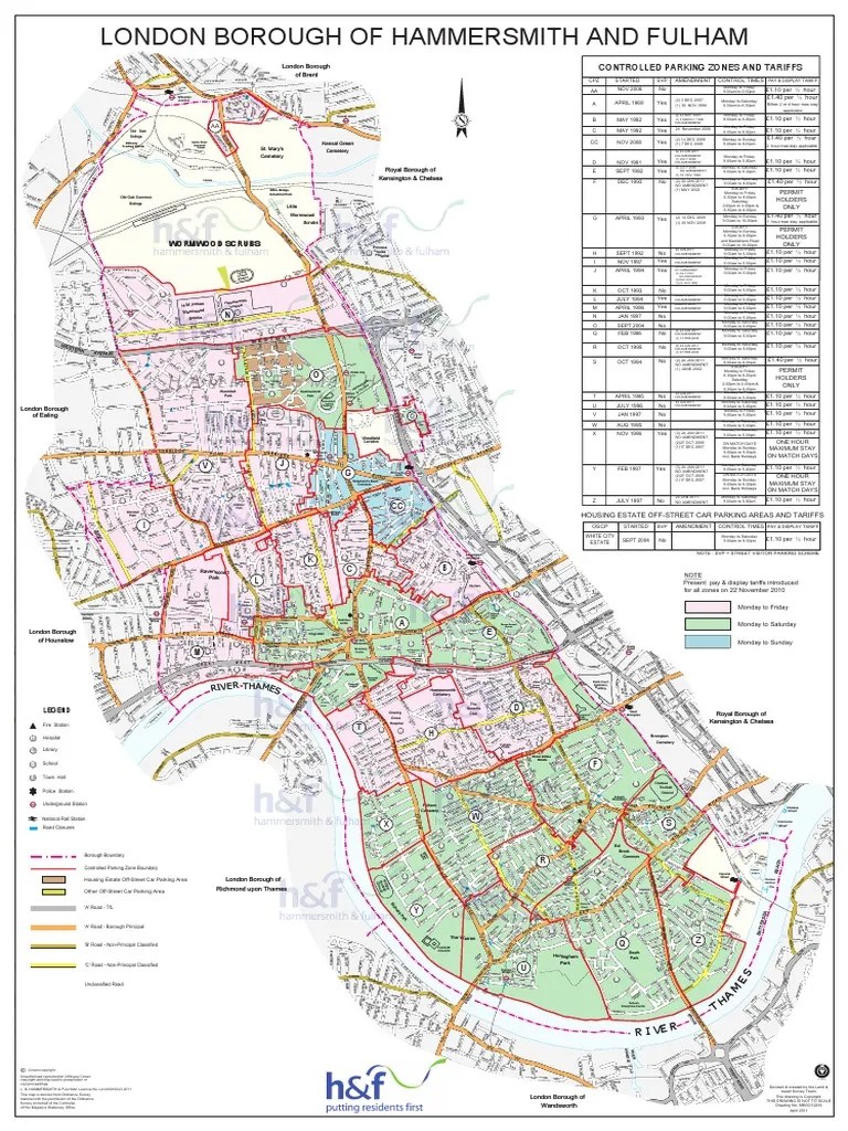 Parking Map For Hammersmith PDF Nature 1