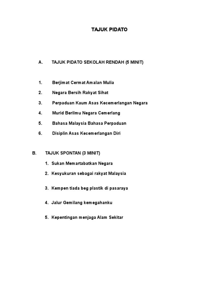 7/25/2019 tajuk pidato sekolah rendah 1/1tajuk pidatoa. Tajuk Pidato Sekolah Rendah Pdf