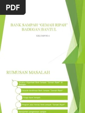 BANK SAMPAH PPT Fix | PDF