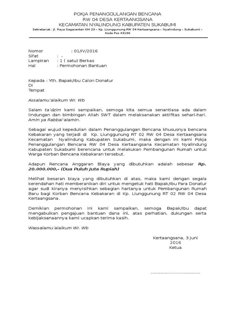 Proposal permohonan bantuan operasional pmi kabupaten. 26 Contoh Proposal Penggalangan Dana Info Dana Tunai