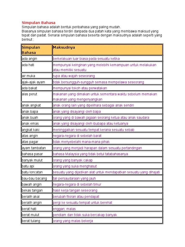 Hati batu, degil atau keras hati. Simpulan Bahasa Dan Peribahasa Pdf