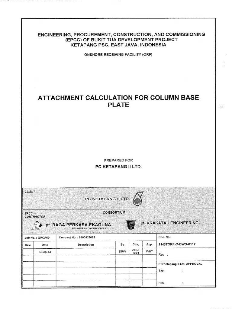 Calculation For Column Base | PDF