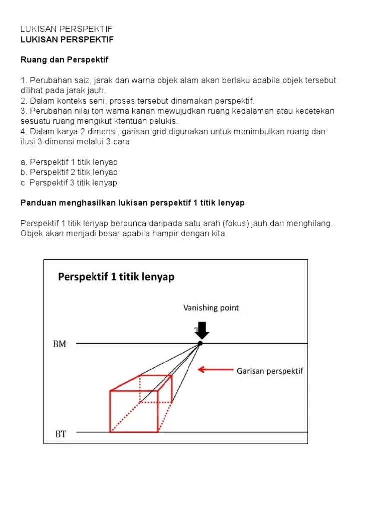 Cara menggambar rumah minimalis dengan perspektif 2 titik hilang gambar teknik otomotif . Nota Perspektif Pdf