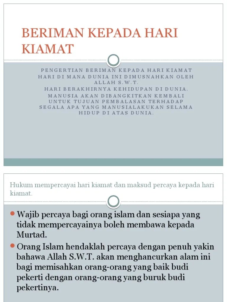 Apr 04, 2018 · 39 ayat dalam al quran tentang berbagi dan bersedekah. Beriman Kepada Hari Kiamat Pdf