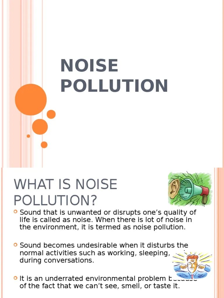 Noise Pollution | PDF | Pollution | Wellness