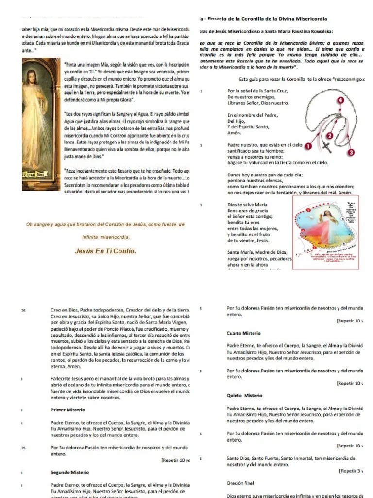 Rosario Coronilla De La Divina Misericordia | PDF