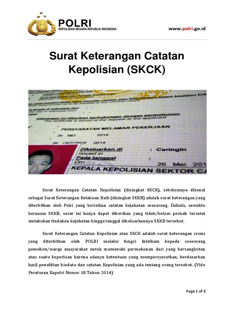 Jika kamu memilih untuk melamar pekerjaan pada bidang . Surat Keterangan Kelakuan Baik Dari Kepolisian - Kumpulan