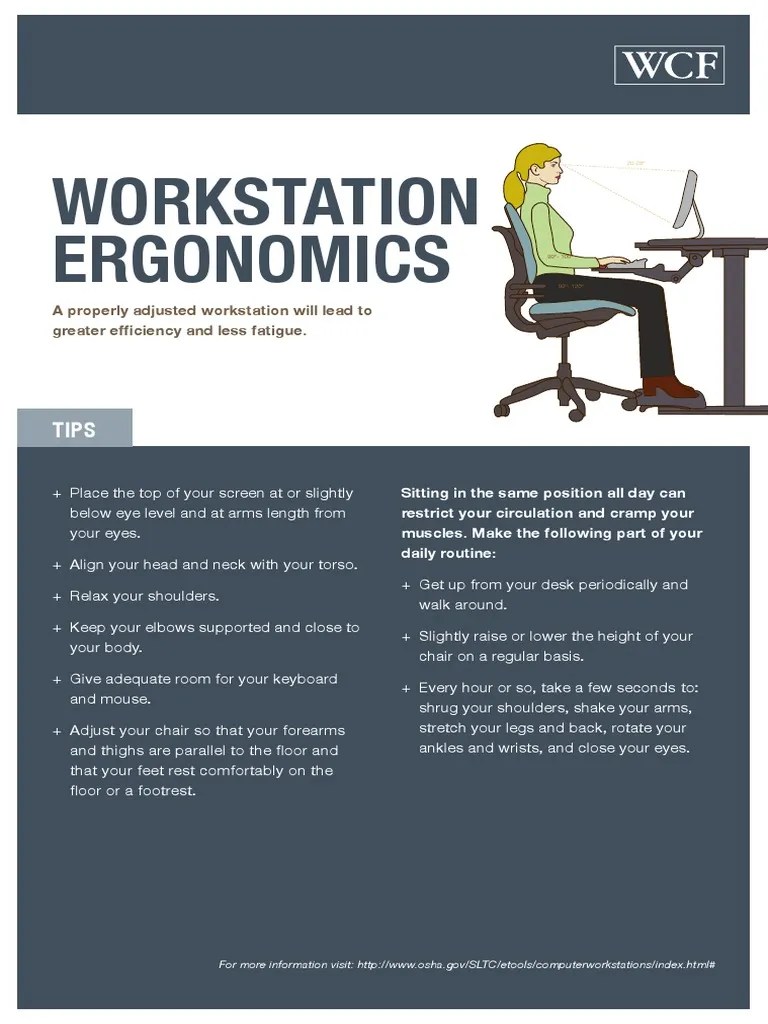 Workstation Ergonomics | PDF