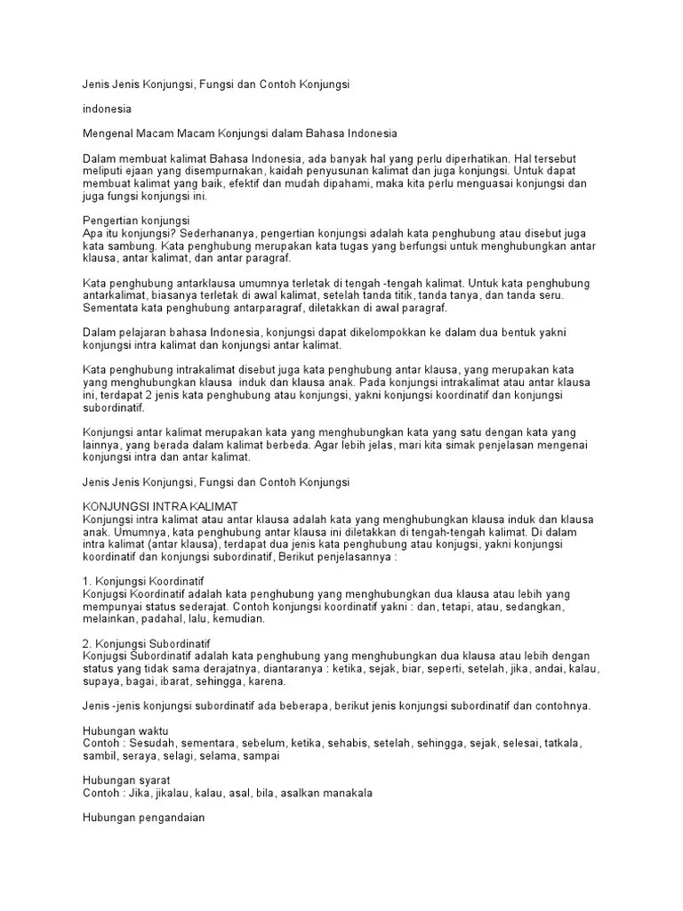 Konjungsi Dalam Paragraf | PDF