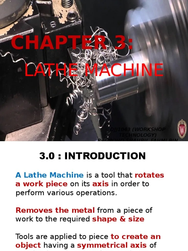 CHAPTER 3 - Lathe Machine | PDF | Machining | Screw
