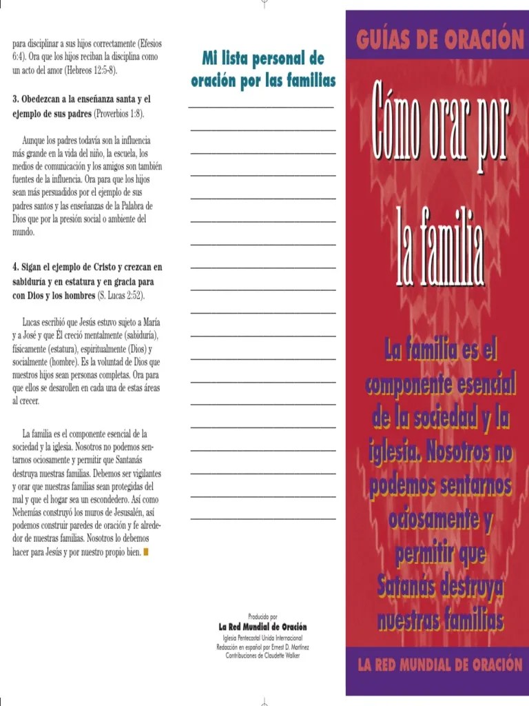 Cómo Orar Por La Familia PDF | PDF | Oración | Creencia Religiosa Y ...