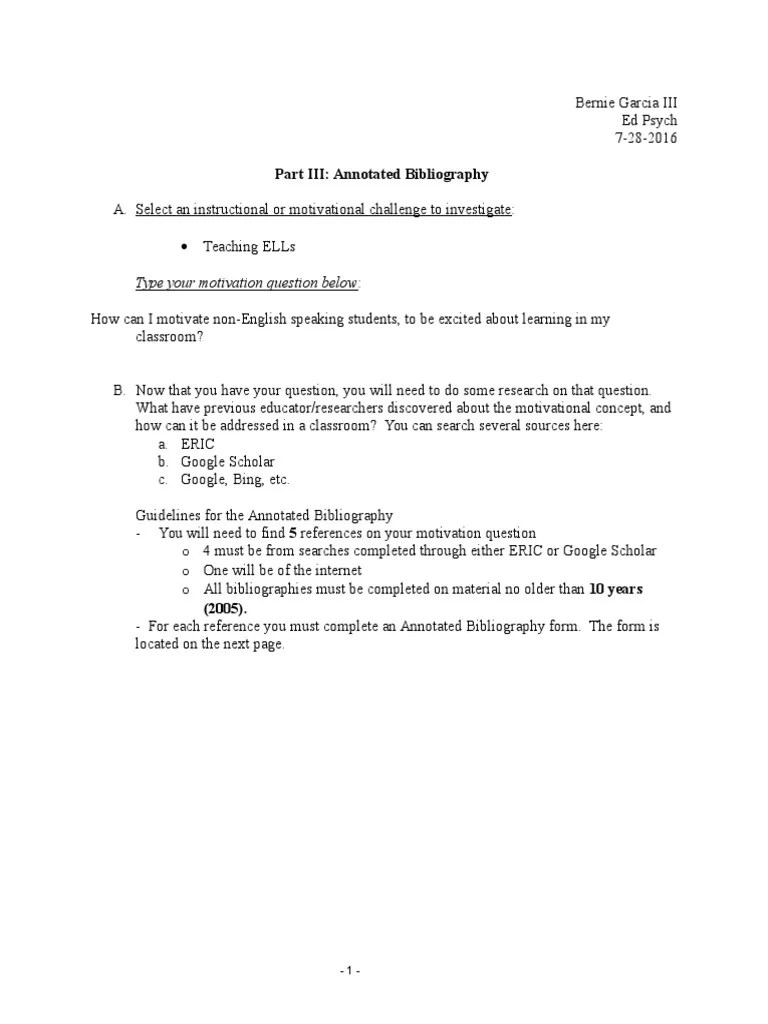 Annotated Bibliography | PDF | English As A Second Or Foreign Language ...