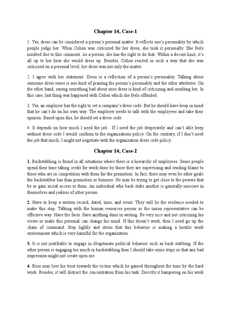 Case Study (Final) | PDF | Deception | Employment