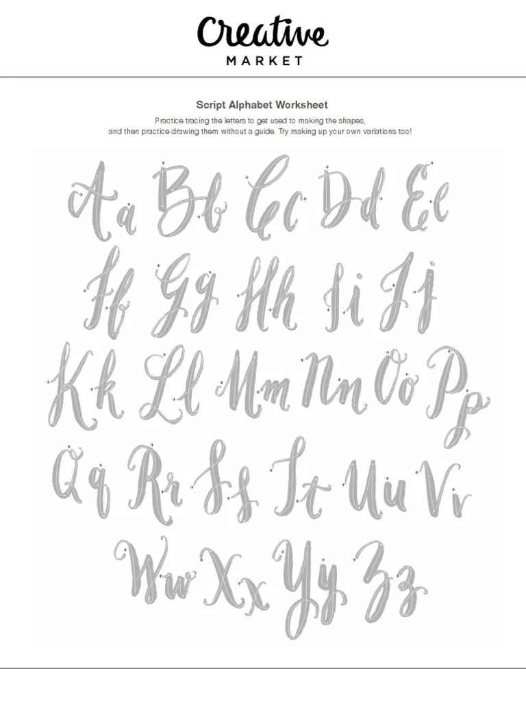 HandLettering Worksheets | PDF