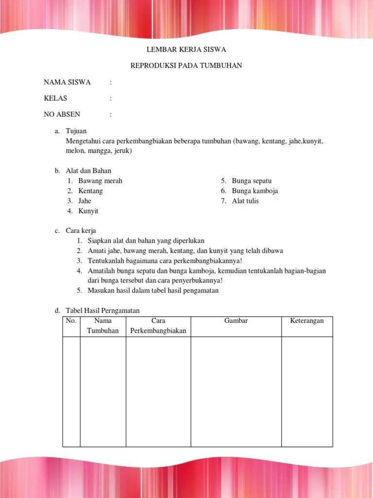Lks + kunci jawaban tumbuhan angio,gymno,paku dan lumut. Lembar Kerja Siswa Reproduksi Tumbuhan Pdf