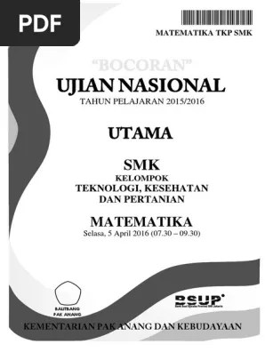 4.506 + 13.035 11.491 =. Soal Un Matematika Smk 2016 Dan Kunci Jawaban Beinyu Com