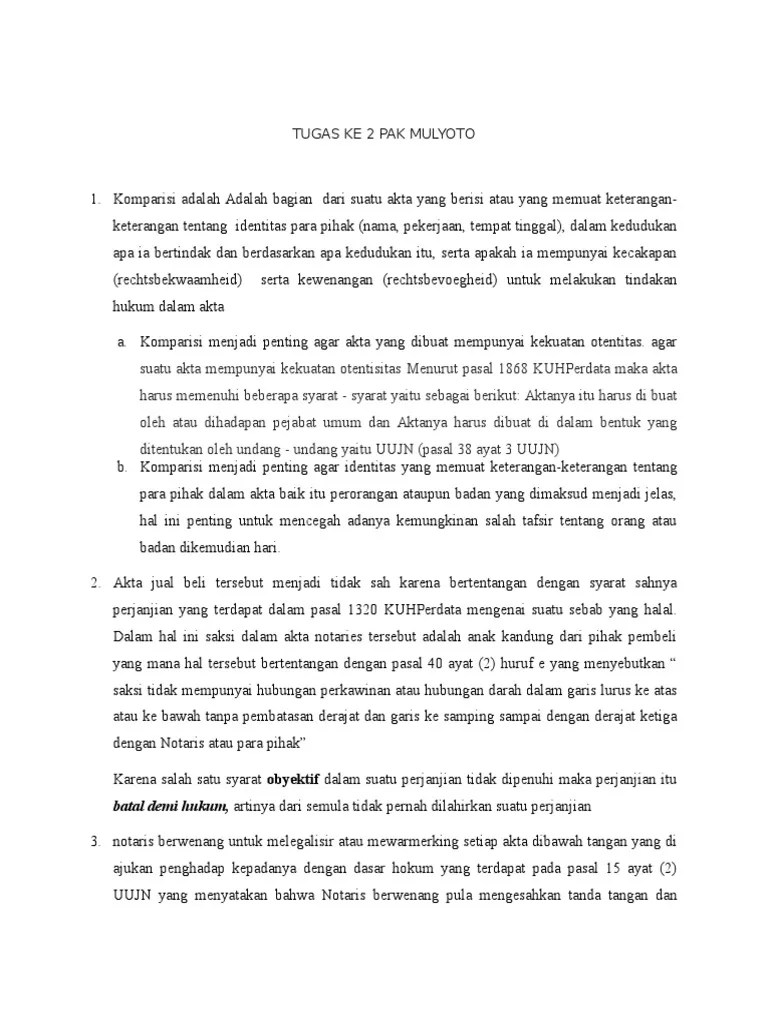 Perjanjian internasional adalah aturan yang mengatur hubungan antar negara. Contoh Akta Dibawah Tangan Pdf - Contoh Resource