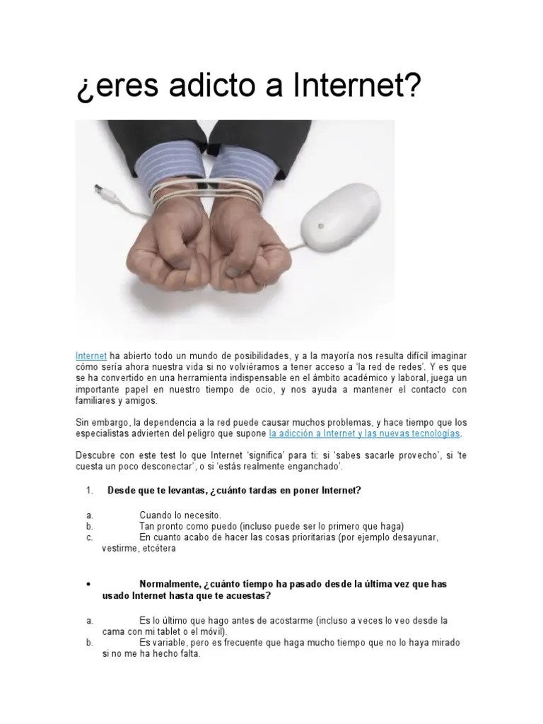Eres Adicto A Internet | PDF