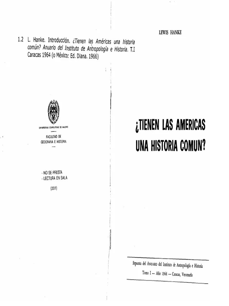 ¿Tienen Las Américas Una Historia Común? | PDF | Historiografía | Los Estados Unidos