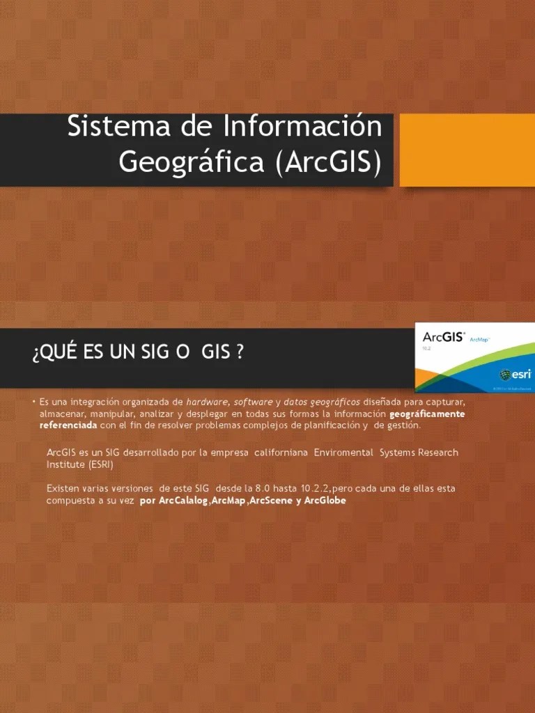 Sistema De Información Geográfica (ArcGIS) (Autoguardado) | PDF | Arc Gis | Sistema De ...