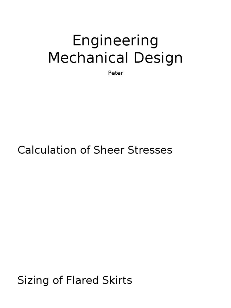 Engineering Mechanical Design | PDF