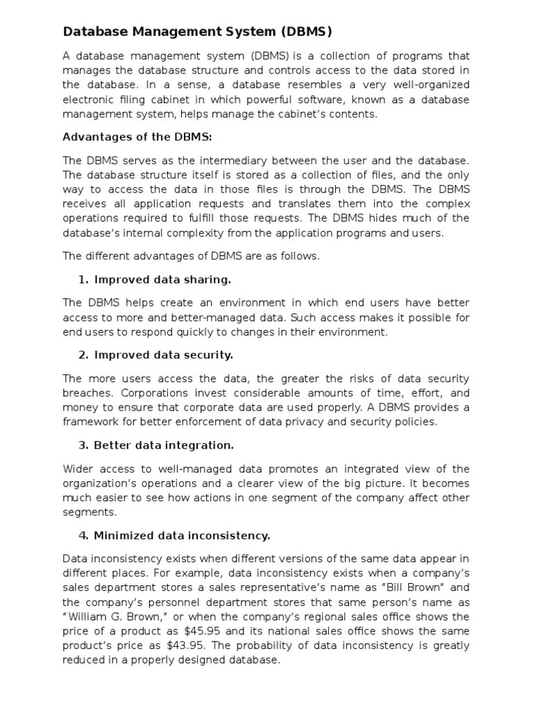 Database Pros N Cons | PDF | Databases | Sales
