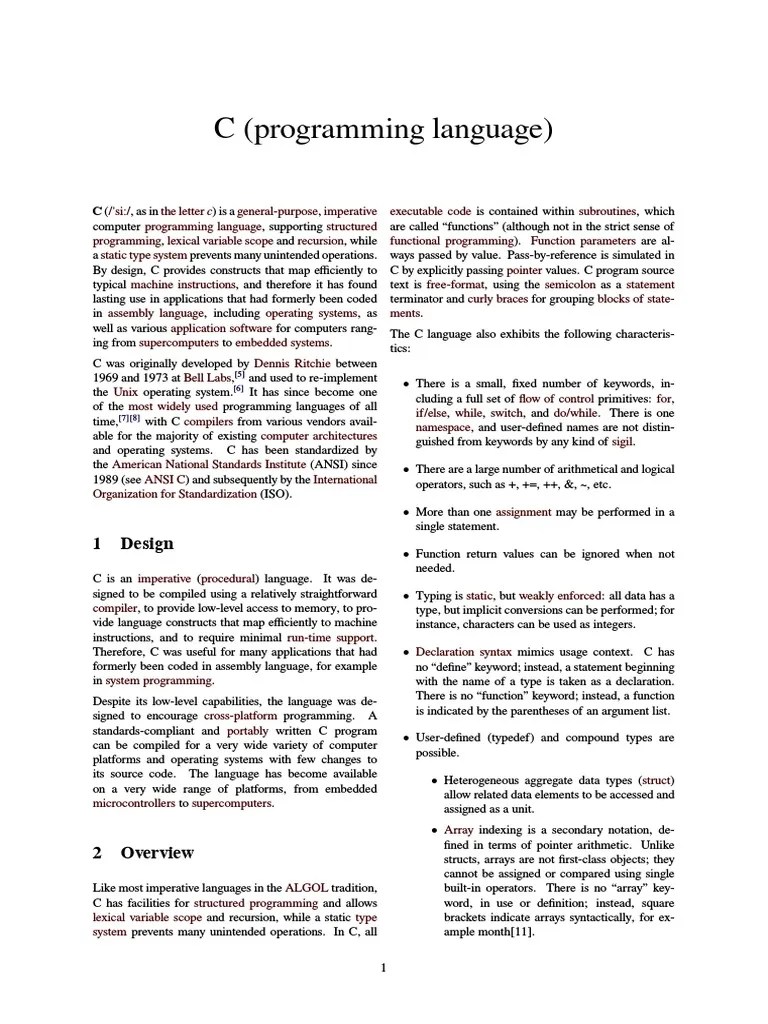 C (Programming Language) | PDF | C (Programming Language) | Pointer ...