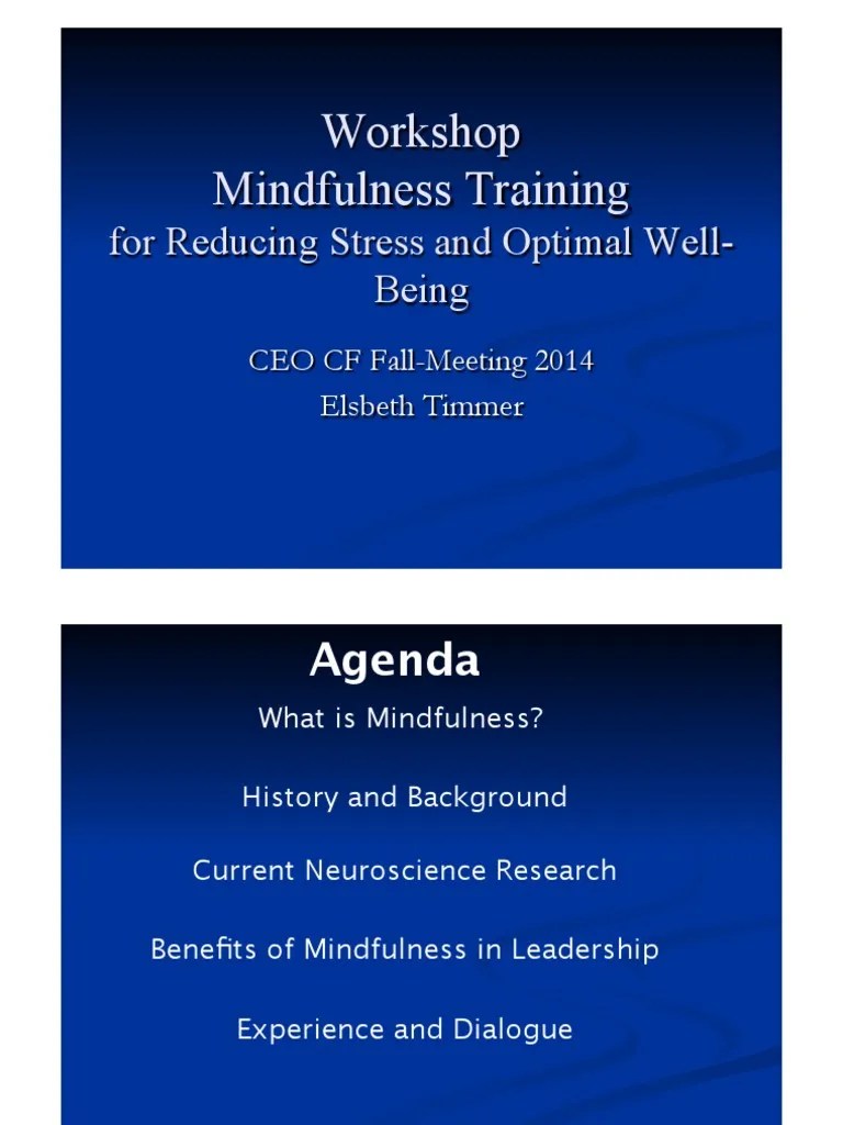 Mindfulness Training Presentation | PDF | Mindfulness | Emotions